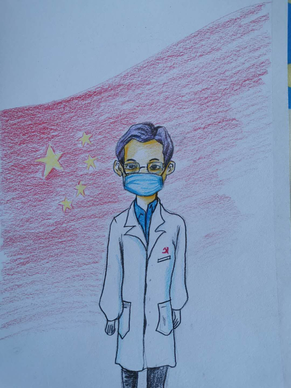 榆通公司（绘画作品）党旗下的“一抹红”  榆通公司 苏小瑜.jpg