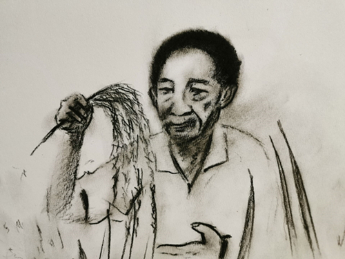 柠条塔供应站（绘画作品）粒粒皆辛苦 苏小瑜.jpg