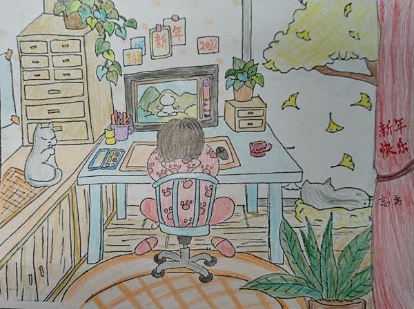 绘画作品：你好，2022！作者：彬长分公司  高勇.jpg